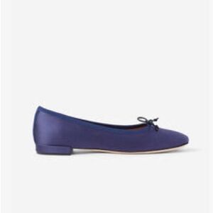 Minty Mellon Tamara Mellon navy satin ballet flats